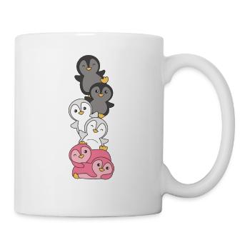 Femaric Flag Pride LGBTQ süße Pinguin - Tasse - Weiß - Rechts