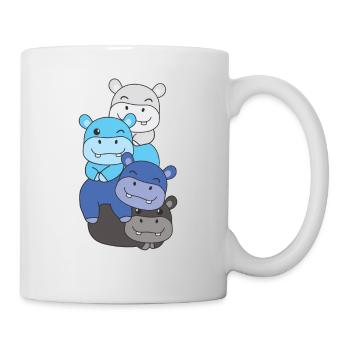 transmasc Flag Pride LGBTQ süße Hippo - Tasse - Weiß - Rechts