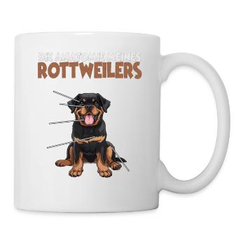 Drôle Rottweiler Dog Walk T pour les chiens propriétaires de chiens - Mug blanc - blanc - Droite