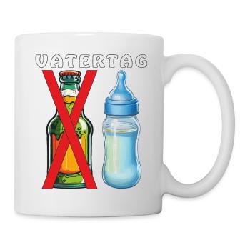 BABYFLASCHE BIERFLASCHE VATERTAG - Tasse - Weiß - Rechts