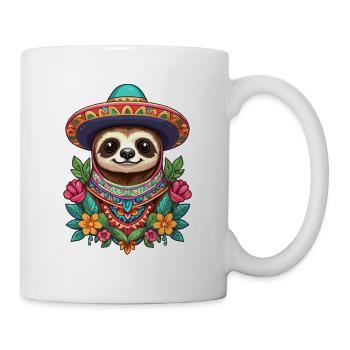 Paresseux Sugar Skull Mexique Design esthétique - Mug blanc - blanc - Droite