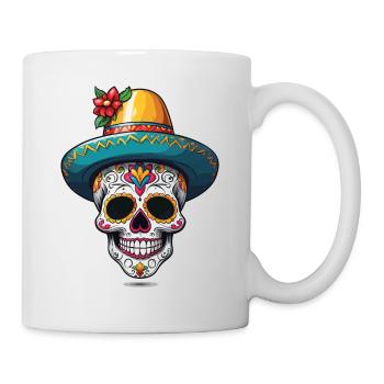 Iconic Sugar Skull Mexico Skull Streetwear - Mug - white - Right