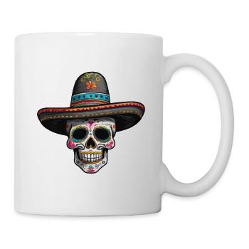 Fête mexicaine emblématique de Sugar Skull - Mug blanc - blanc - Droite