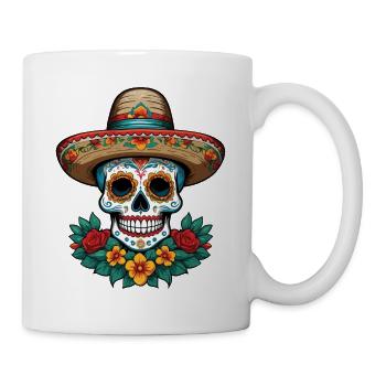 Iconic Sugar Skull Mexico Skull Streetwear - Mug - white - Right