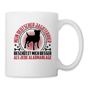 Jagdterrier beschützt mich Deutscher Jagdterrier - Tasse - Weiß - Rechts