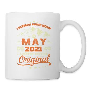 Mai 2021 Jahrgang Geboren im Mai 2021 Geburtstag Mai - Tasse - Weiß - Rechts