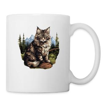 Norwegian Forest Cat Norwegische Waldkatze - Tasse - Weiß - Rechts