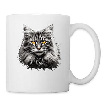 Norwegian Forest Cat Norwegische Waldkatze - Tasse - Weiß - Rechts