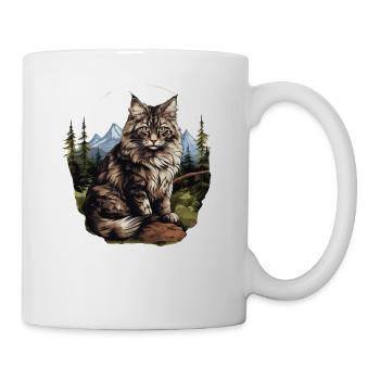 Norwegian Forest Cat Norwegische Waldkatze - Tasse - Weiß - Rechts