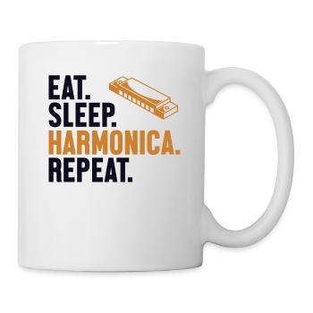 Manger Sommeil Harmonica Répéter Bouche Harmoniste Harmoniste - Mug blanc - blanc - Droite