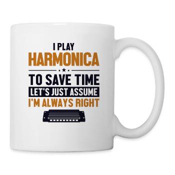 Harmoniciste Supposons que je sois la bouche droite - Mug blanc - blanc - Droite