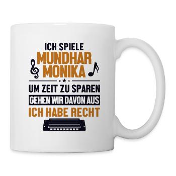 Mundharmonikaspieler hat immer Recht Harmonicist - Mug blanc - blanc - Droite