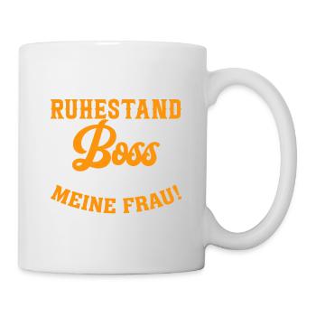 Funny Pension Mrs. Bossin Retirement - Mug - white - Right