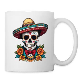Iconic Sugar Skull Mexican Streetwear - Mug - white - Right