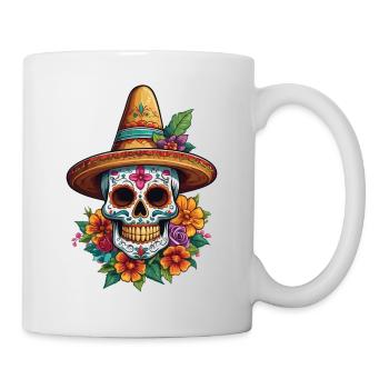 Iconic Sugar Skull Mexico Skull Streetwear - Mug - white - Right