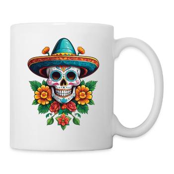 Fête mexicaine emblématique de Sugar Skull - Mug blanc - blanc - Droite