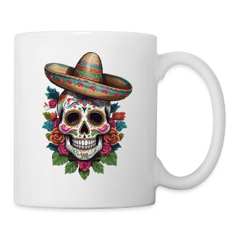 Design streetwear emblématique de Sugar Skull Mexico - Mug blanc - blanc - Droite