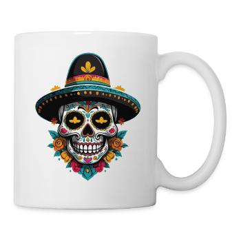 Fête mexicaine emblématique de Sugar Skull - Mug blanc - blanc - Droite