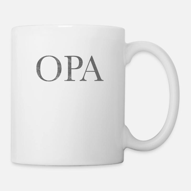 Opa Schriftzug - Tasse - Weiß