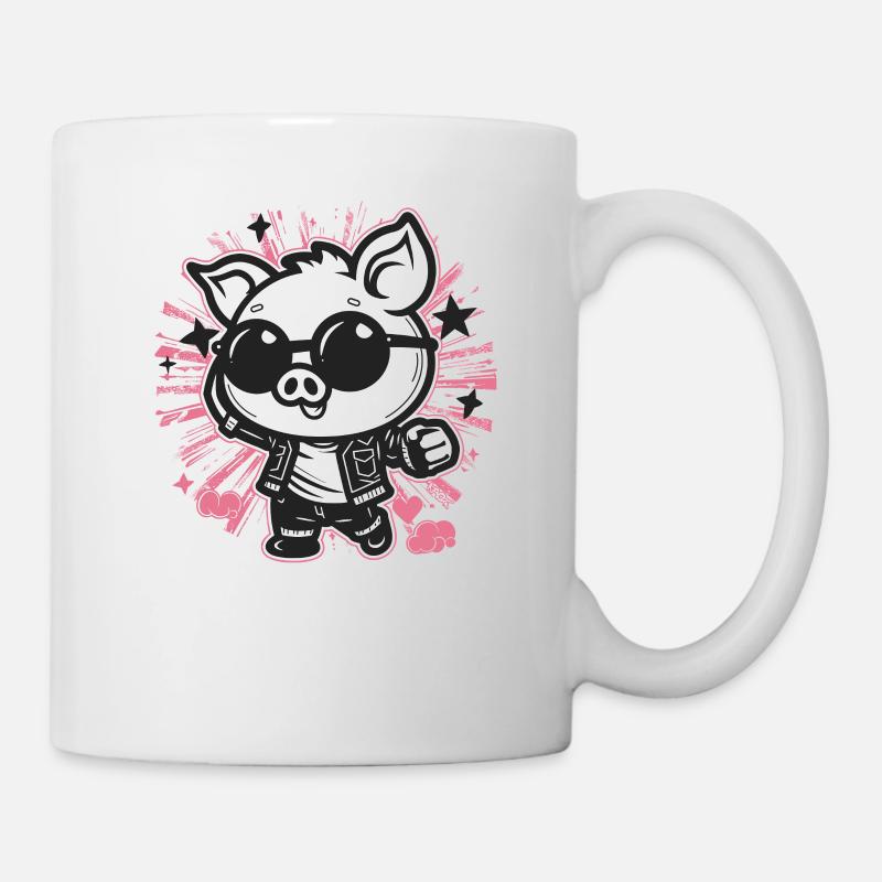 Super coolers Disco-Schwein - Tasse - Weiß