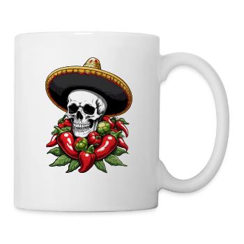 Aesthetic Chili Skull Design Mexican Style - Mug - white - Right