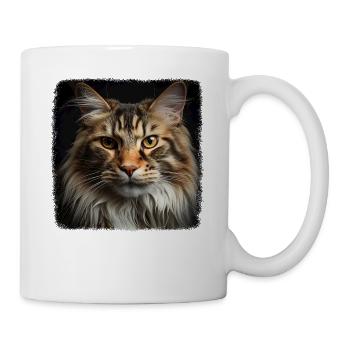 Norwegian Forest Cat Norwegische Waldkatze - Tasse - Weiß - Rechts