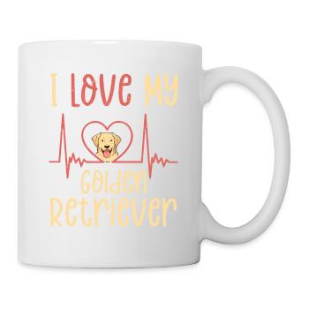 I Love My Golden Retriever Dog Owner Retriever Bre - Tasse - Weiß - Rechts