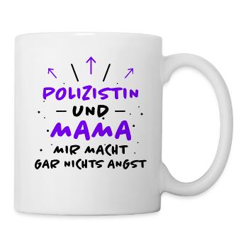 Polizistin Spruch Polizei Fun Polizistin Geschenk - Tasse - Weiß - Rechts