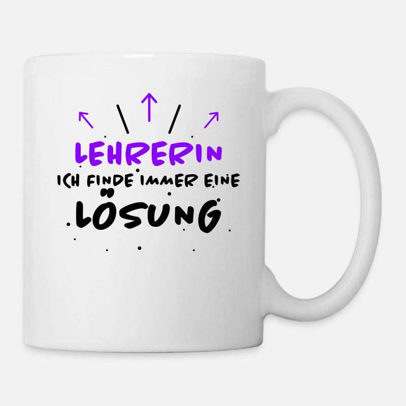 Lehrerin Spruch Lehrer Lustiges Lehrerin Geschenk - Tasse - Weiß