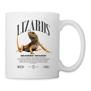Dragon barbu Streetwear gardien de lézard - Mug blanc - blanc - Droite