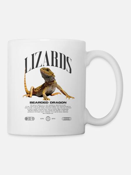 Bartagamen Streetwear Eidechsenhüter - Tasse - Weiß