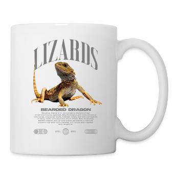 Dragon barbu Streetwear gardien de lézard - Mug blanc - blanc - Droite