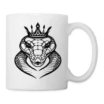 Cobra royal noir et blanc - Mug blanc - blanc - Droite