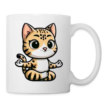 Bengal Cat Yoga & Meditation Rest - Mug - white - Right