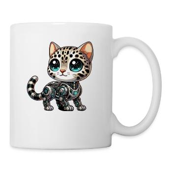Bengal Cat Robot Cyborg Cartoon - Mug - white - Right