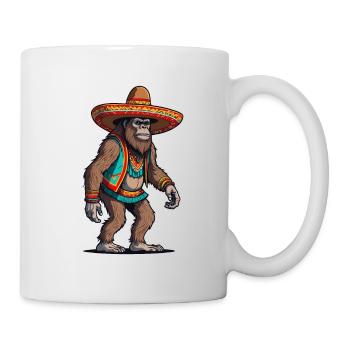Sasquatch Bigfoot mexicain avec sombrero - Mug blanc - blanc - Droite