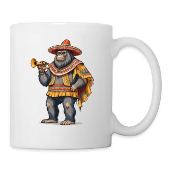 Sasquatch Bigfoot mexicain avec sombrero - Mug blanc - blanc - Droite