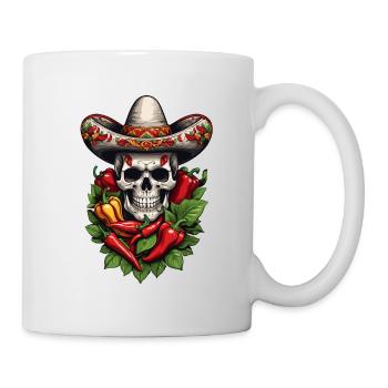 Esthétique Chili Skull Design Style mexicain - Mug blanc - blanc - Droite
