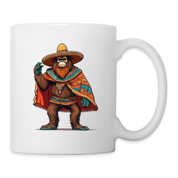 Mexican Bigfoot Sasquatch Sombrero - Mug - white - Right