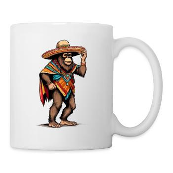 Mexican Bigfoot Sasquatch Sombrero - Mug - white - Right