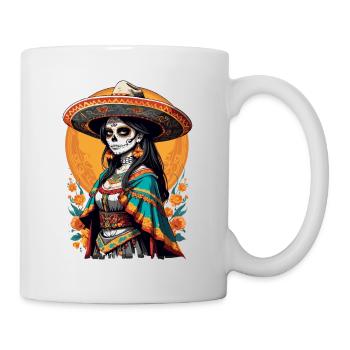 Iconic Sugar Skull Mexico Skull Streetwear - Mug - white - Right