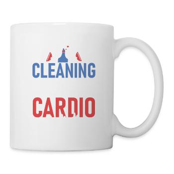 Le nettoyage est mon nettoyant cardio Entretien ménager - Mug blanc - blanc - Droite