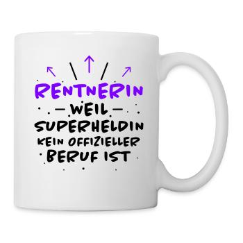 Rentnerin Spruch Ruhestand Oma Rentnerin Geschenk - Tasse - Weiß - Rechts