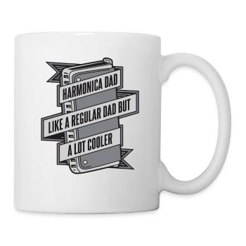 Harmonica Papa Comme Un Papa Ordinaire Mais Plus Cool - Mug blanc - blanc - Droite