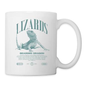 Dragon barbu Streetwear gardien de lézard - Mug blanc - blanc - Droite