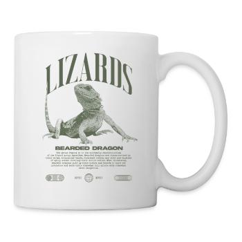 Dragon barbu Streetwear gardien de lézard - Mug blanc - blanc - Droite