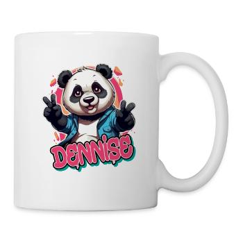 DENNISE - Beau nom de fille avec Panda cool - Mug blanc - blanc - Droite