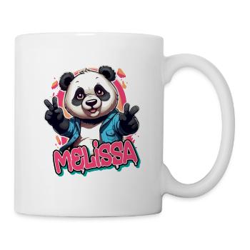 MELISSA - Beau nom de fille avec Cool Panda - Mug blanc - blanc - Droite
