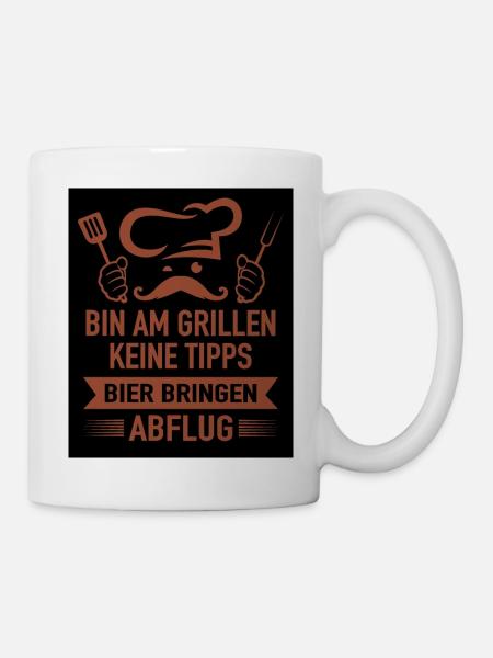 Grillsaison - Tasse - Weiß