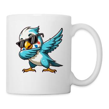 Cacatoès Dabbing Action Drôle Motif D’oiseau - Mug blanc - blanc - Droite